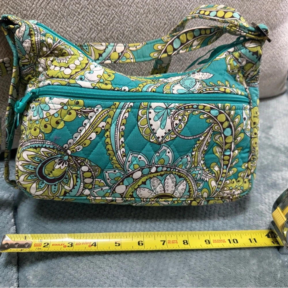 Vera Bradley Green Paisley Shoulder Bag - Picture 3 of 5